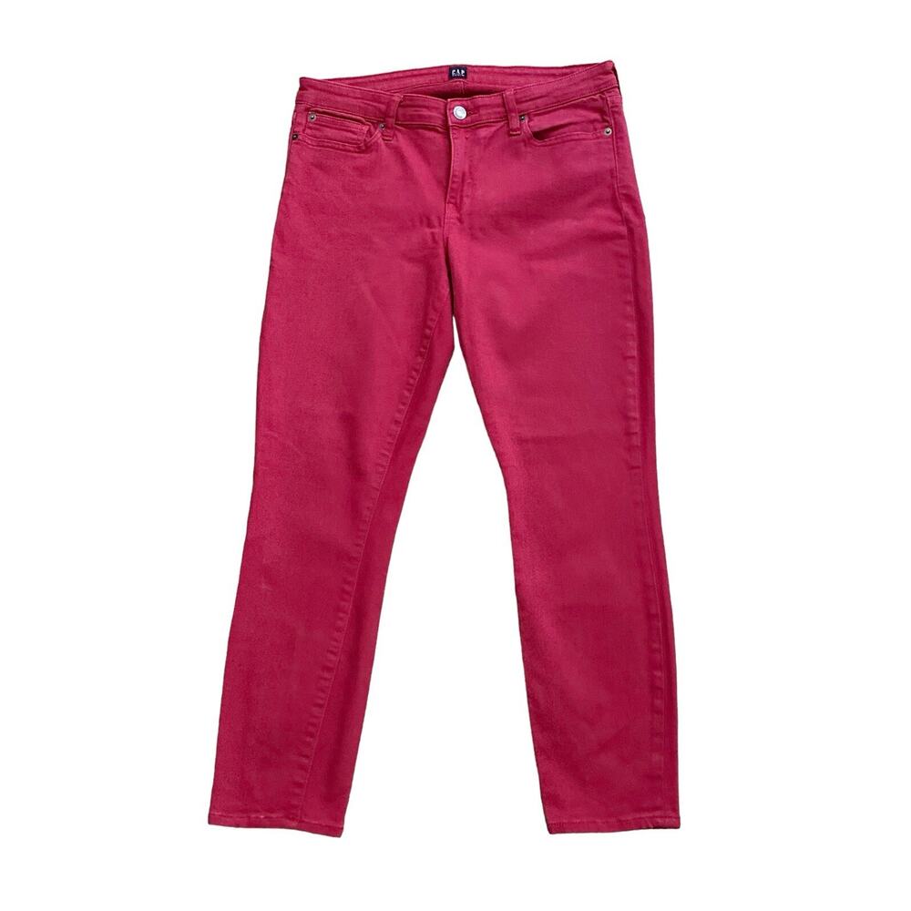 GAP Denim Womens Size 30 Red Legging Jegging Skinny Jeans 26.5" Inseam